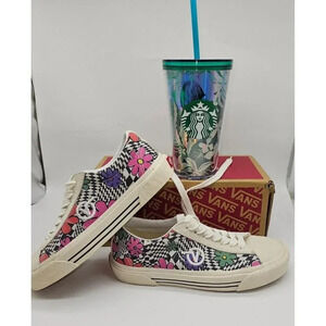 New Vans Authentic Printed Floral Check Marshmallow Women 5 [VN0A54F540G]